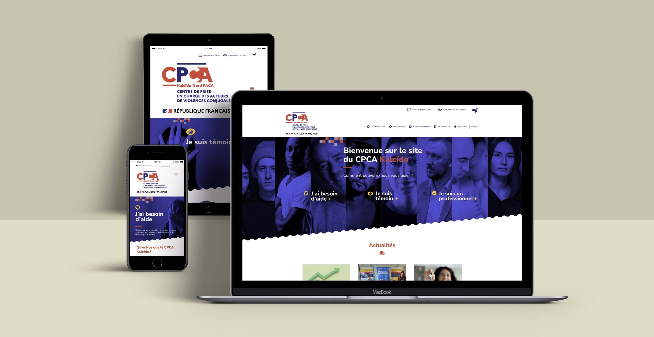 Conception graphique et développement du site internet de Rhéso Kaleïdo CPCA en PACA